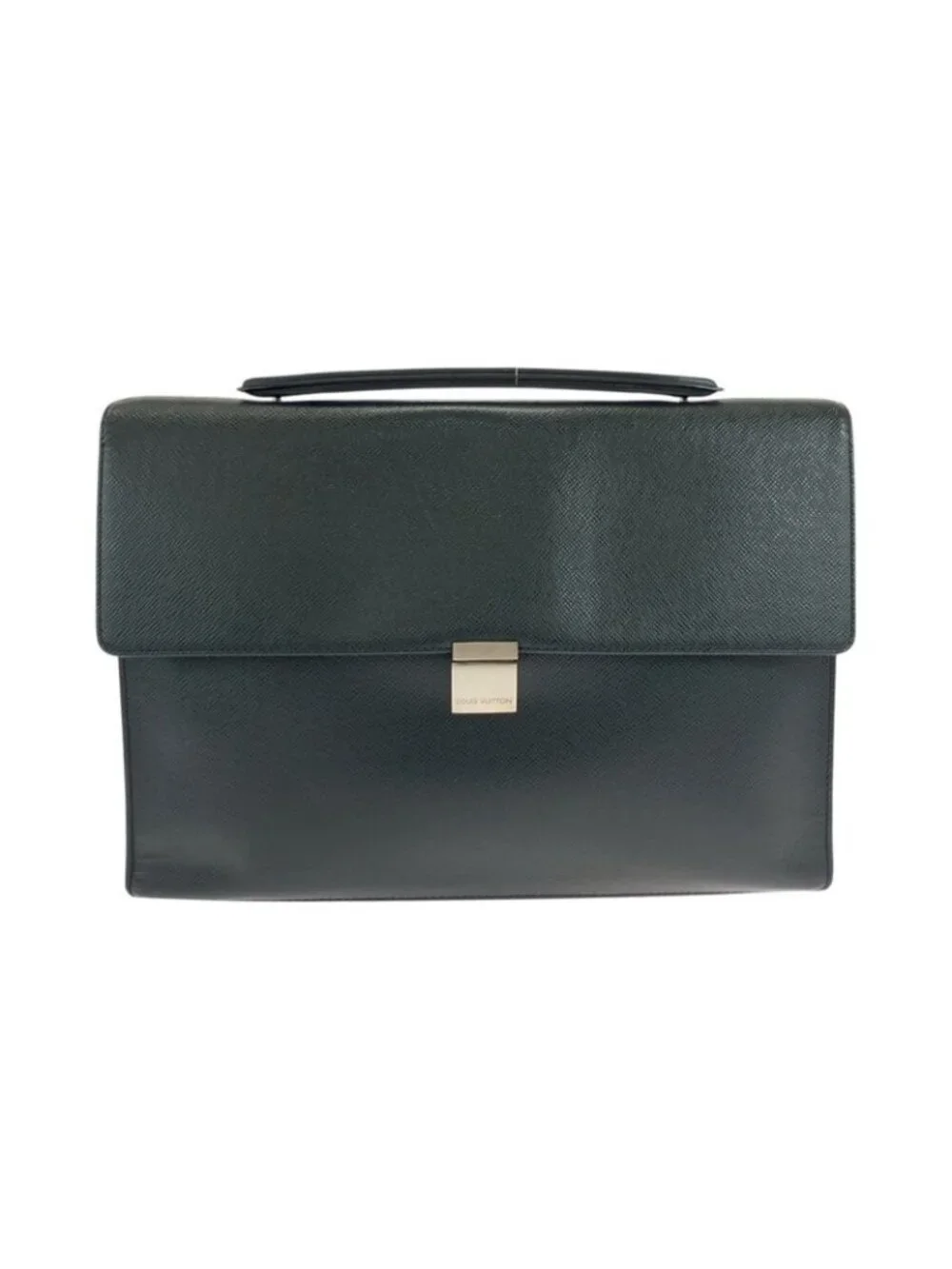 Louis Vuitton Taiga Angara Ardoise Black Business Bag Handbag